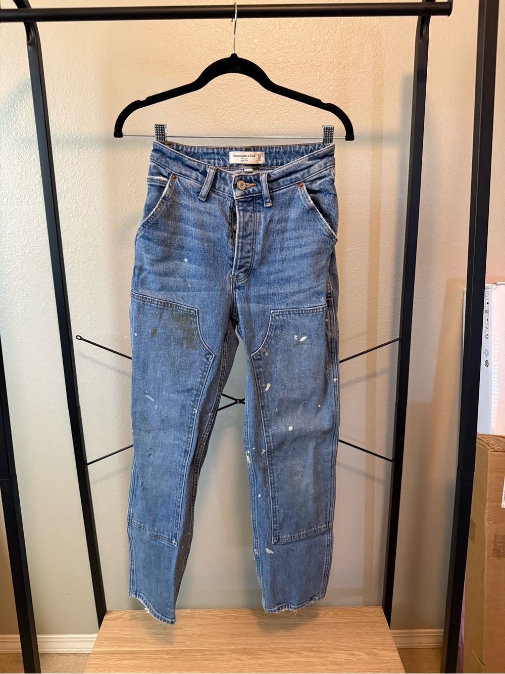 Abercrombie & Fitch Light Blue High-Rise Dad Jeans